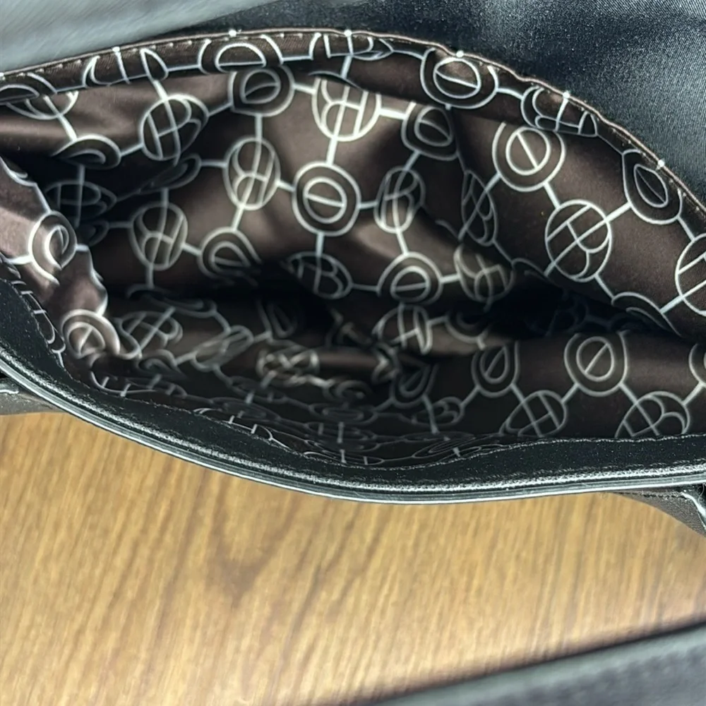 Henri Bendel Black Diaper Bag Tote w Changing Mat Large Travel Baby Bag